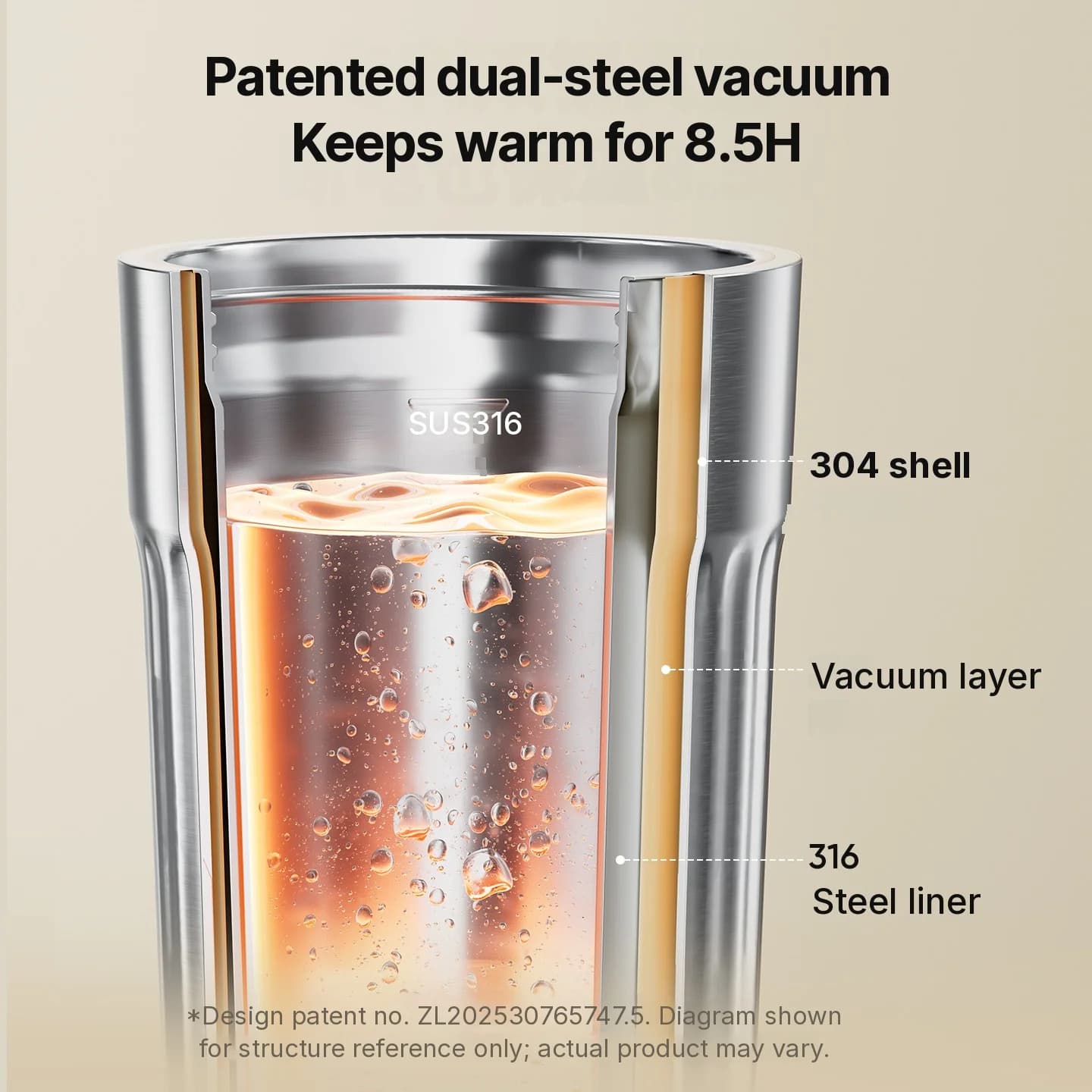 Copo elétrico portátil de aquecimento, 400mL, 7 ajustes de temperatura