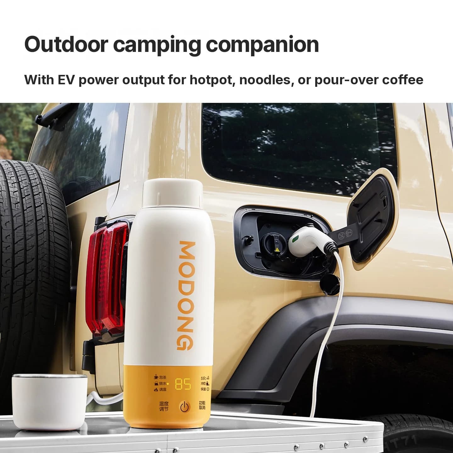 Caneca Elétrica Portátil para Carro com Controle de Temperatura