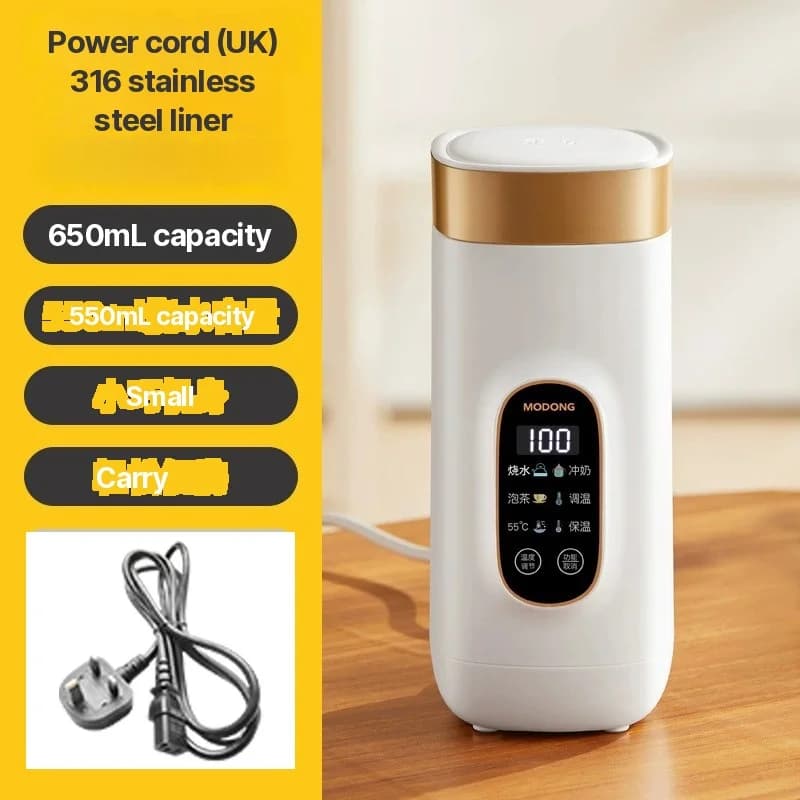 Copo Térmico Elétrico Portátil 650ml com Revestimento 304 ou 316