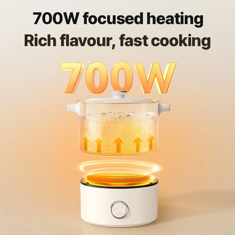Panela Elétrica Dobrável Portátil 110V-220V 550W/700W
