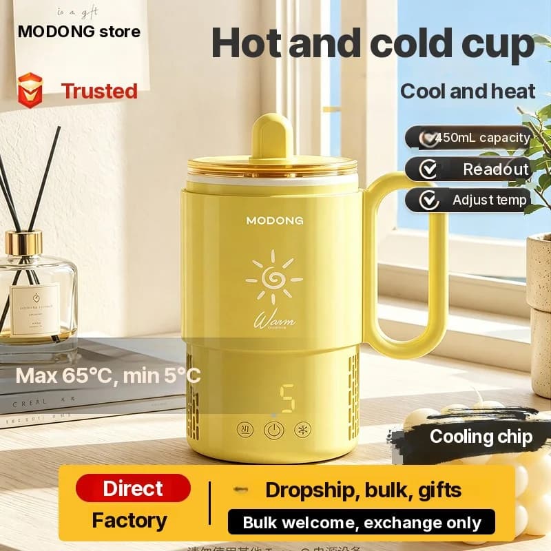 Mini Copo de Resfriamento e Aquecimento 450mL 36W Controle por Toque