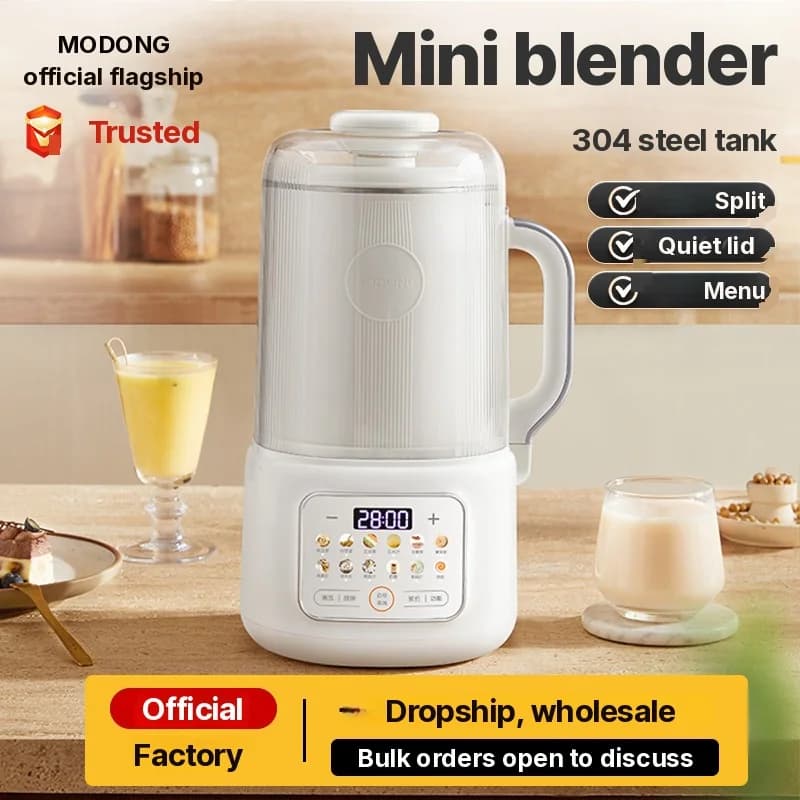 Liquidificador Aquecido para Leite de Soja com Autolimpeza 800W