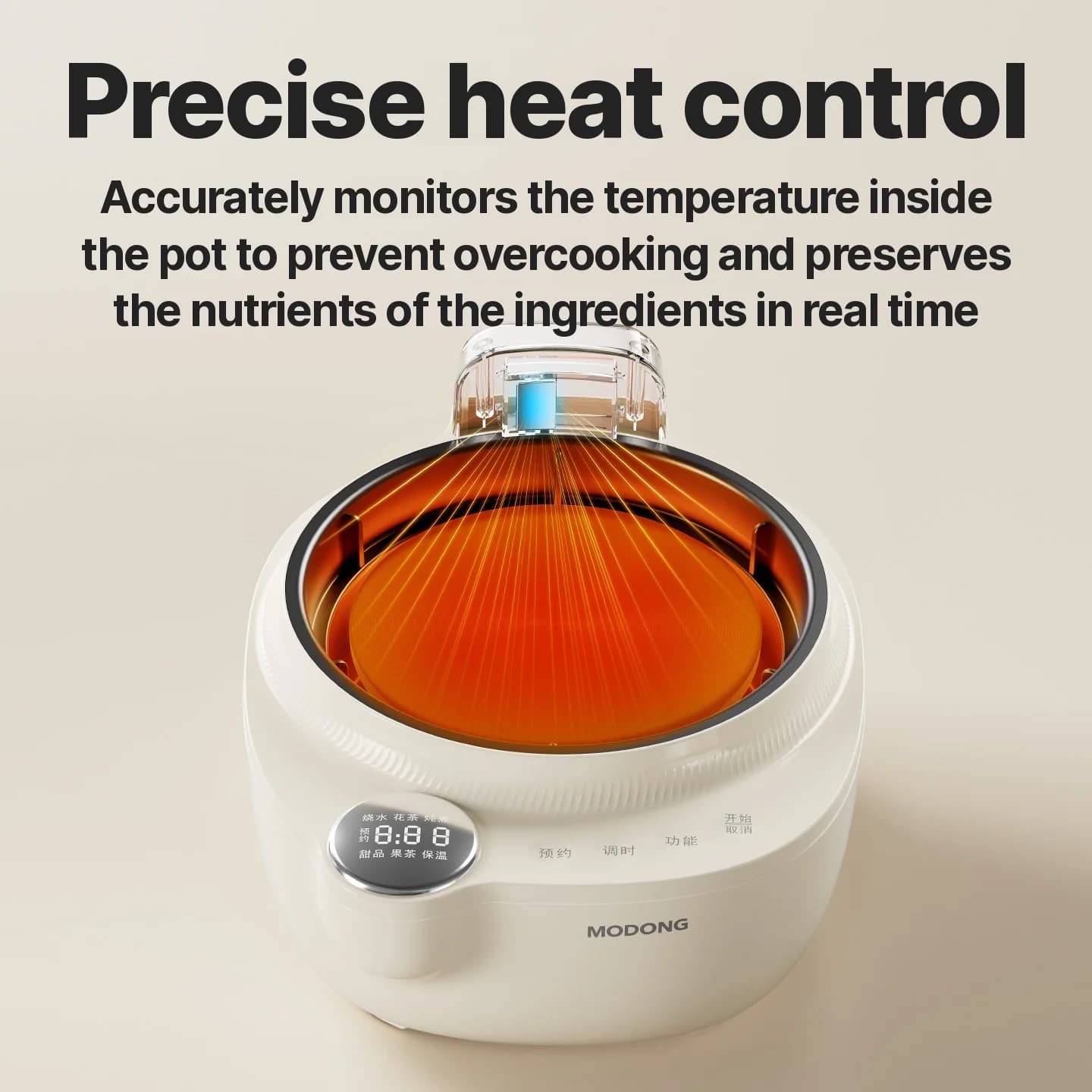 Panela de vidro elétrica para saúde com controle de temperatura e vaporizador de chá
