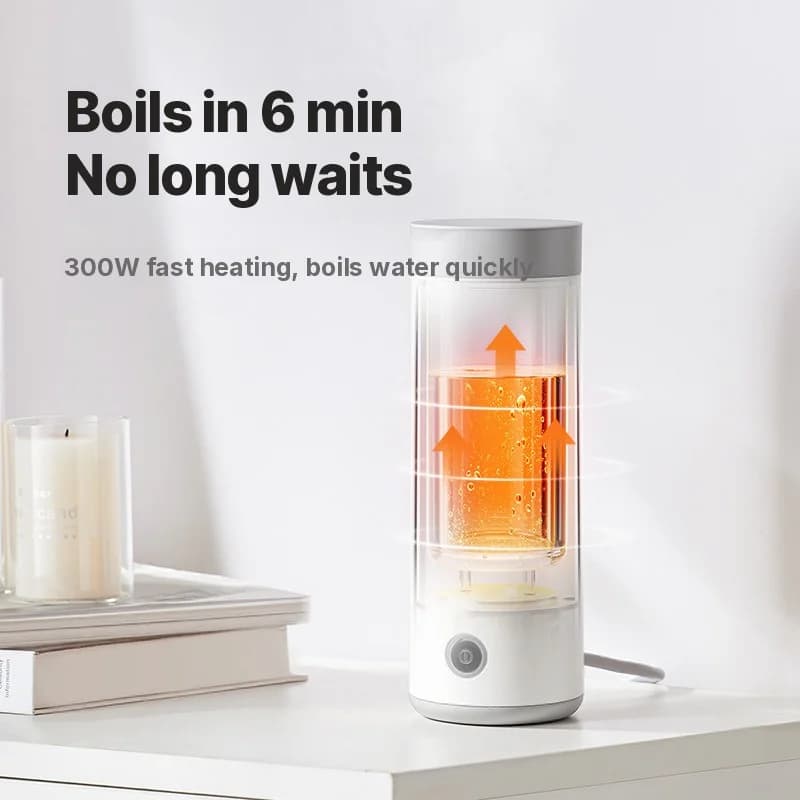 Copo Térmico Elétrico Portátil 304 Aço Inoxidável 300ml 220V