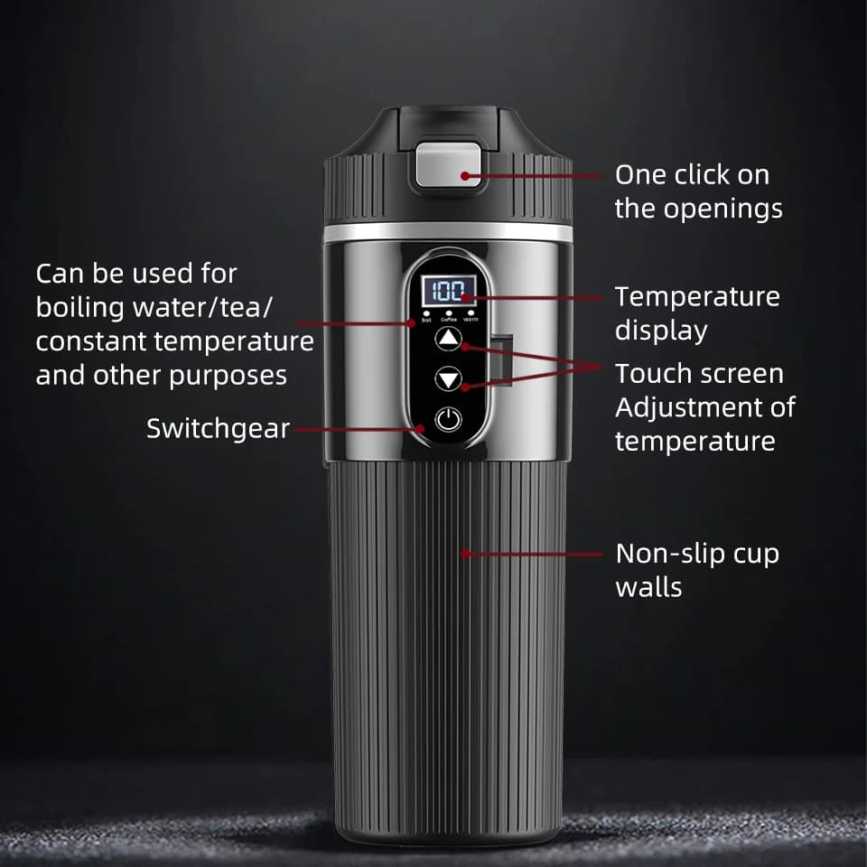 Copo Aquecido Elétrico 500ml 12V/24V