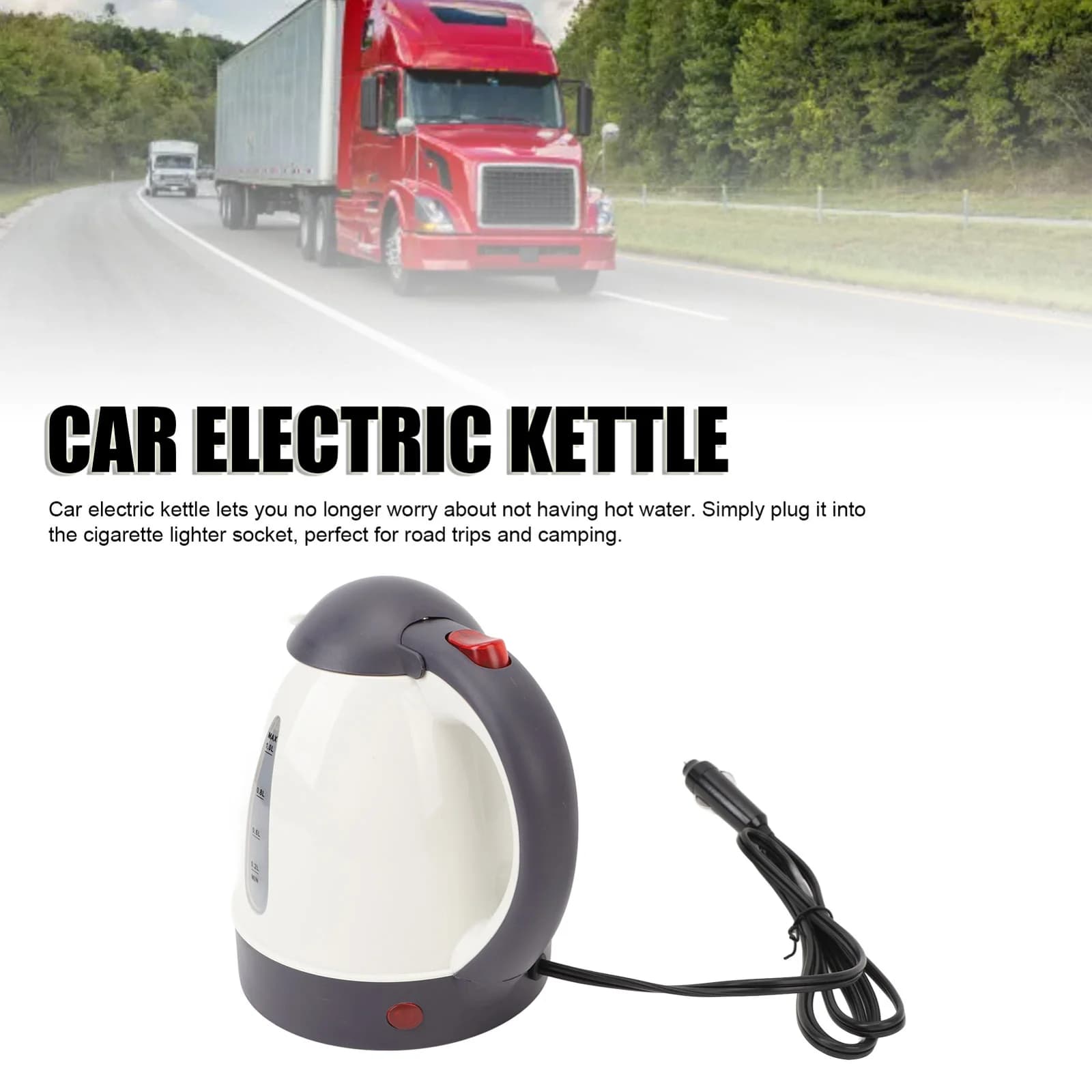 Chaleira Elétrica para Carro 1L 12V/24V