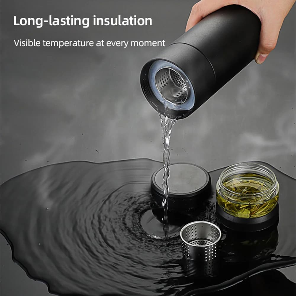 Garrafa Térmica 500 ml com Infusor de Chá