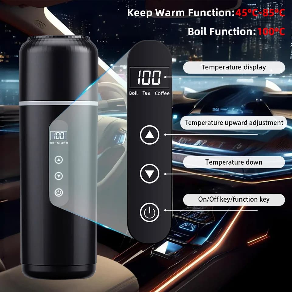 Caneca Aquecedora para Carro 500ml 12V/24V