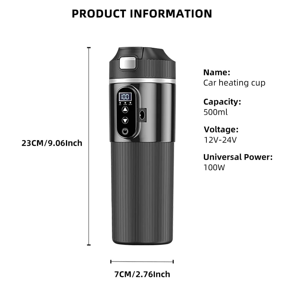 Copo Aquecido Elétrico 500ml 12V/24V