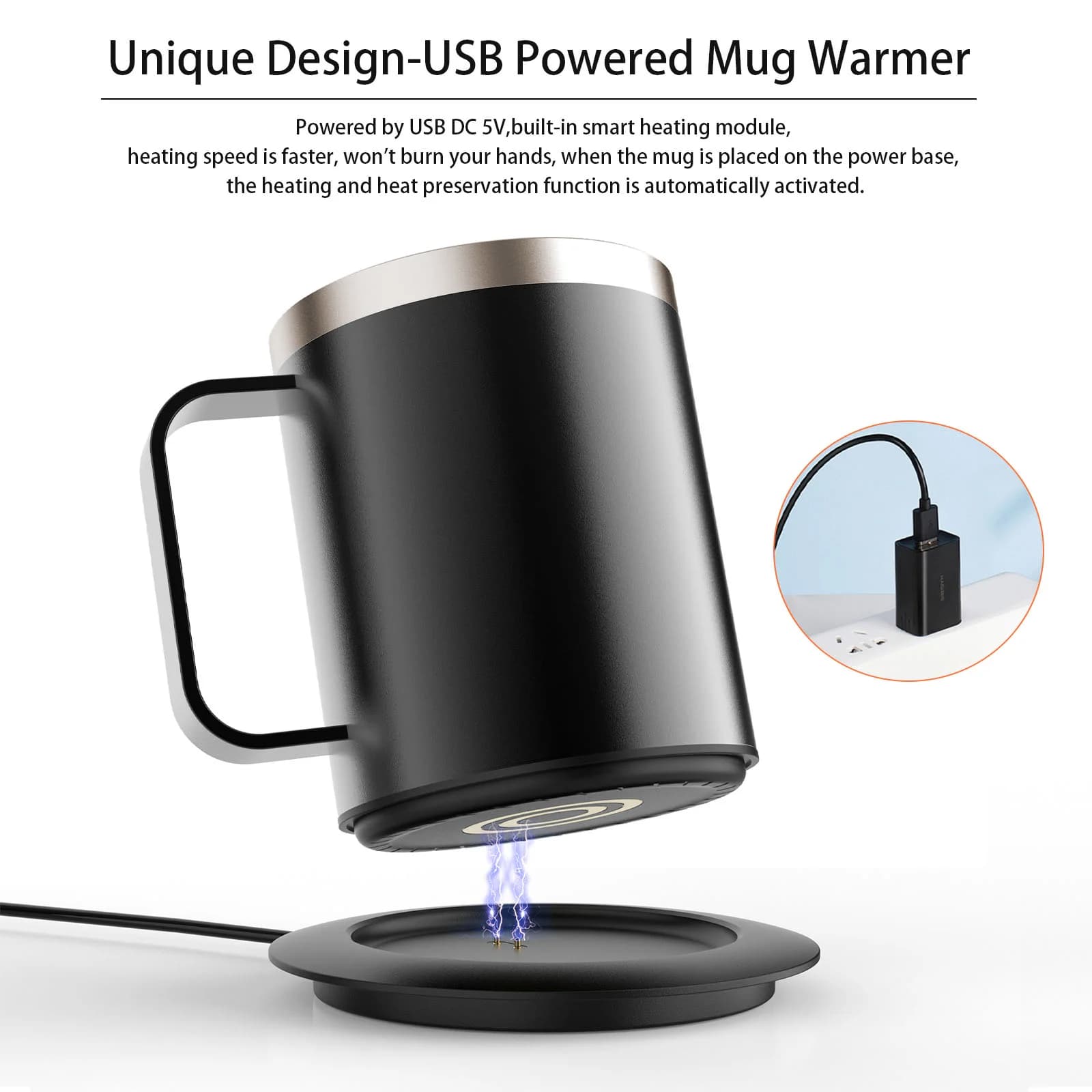 Caneca de Café Aquecida USB 12oz