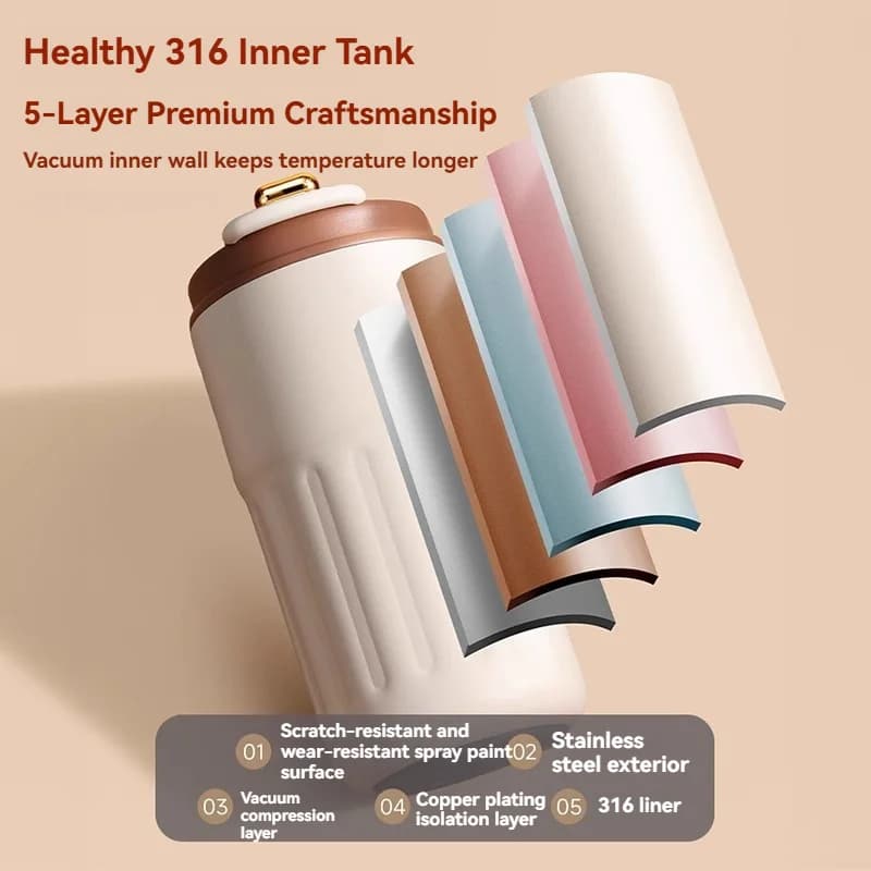 Garrafa Térmica com Display de Temperatura 450 ml