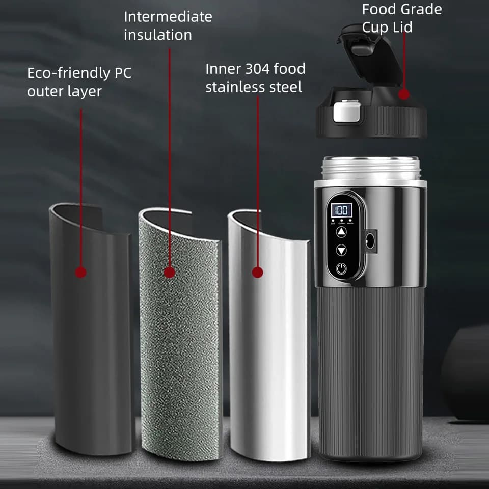 Copo Aquecido Elétrico 500ml 12V/24V