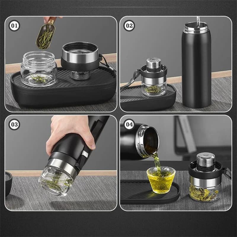 Garrafa Térmica com Infusor de Chá 750ml/1100ml