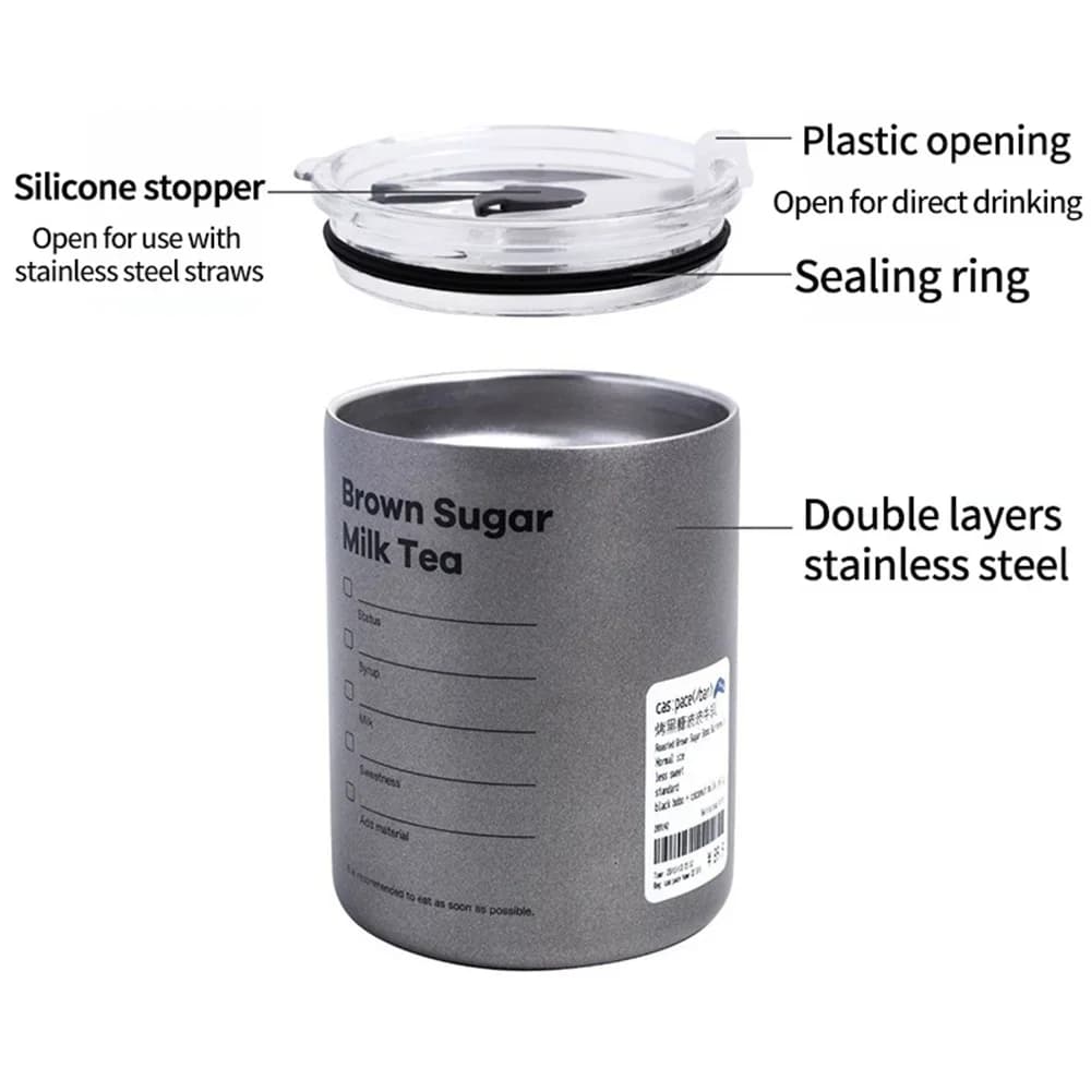 Caneca Térmica com Canudo 600ml